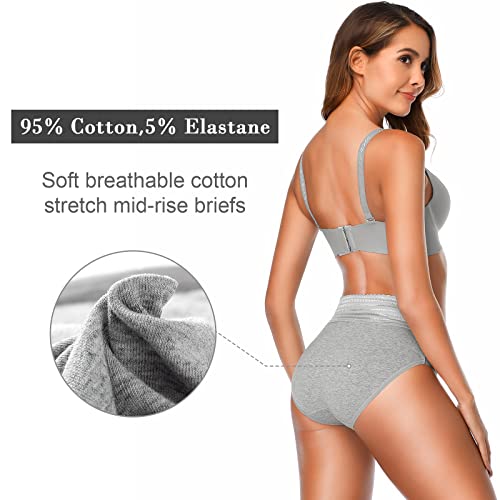 Image of UMMISS Womens Underwear,Cotton High Waist Underwear for Women Full Coverage Soft Comfortable Briefs Panty Multipack