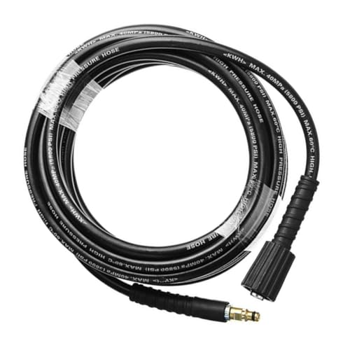 Cabilock 8M High Pressure Plastic Hose for Pressure Washer Durable Water Heater Hose for Car Cleaning Flexible and Design Black