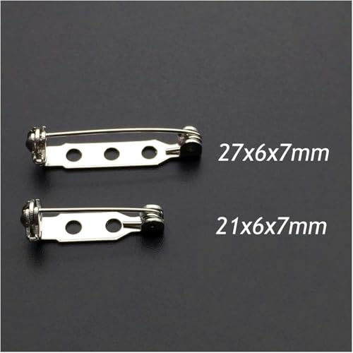 Broches de base argentées pour bijoux DIY support épingle 21mm