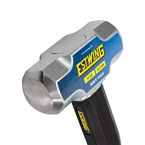 Image of Estwing 6 lb Soft Face Sledge Hammer - 30 inch Indestructible Handle, Shock-Absorbing Grip, Overstrike Resistant
