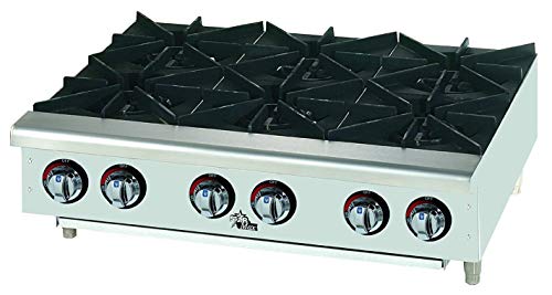 Star 606HF Gas Hot Plate Flat Top, 6 Burners