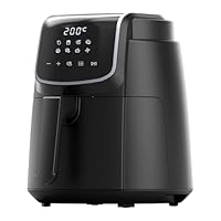 Midea Heißluftfritteuse 4L AirFryer mit LED-Touchscreen, 35-200°C, 8 Kochfunktionen, Spülmaschinenfest, Backen, Grillen, Auftauen, Schüttelalarm HeatXpress Technologie 90% weniger Öl