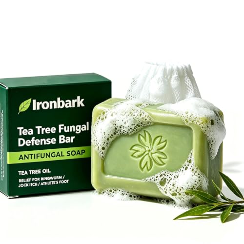 curezpro Ironbark Antifungal Soap Bar Iron Bark Relief & Clear Bar with Tea Tree Oil for Athletes Foot Body Deep Cleansing
