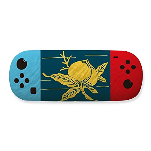 Étui de rangement pour lunettes anti rayures jaune pêche motif peinture