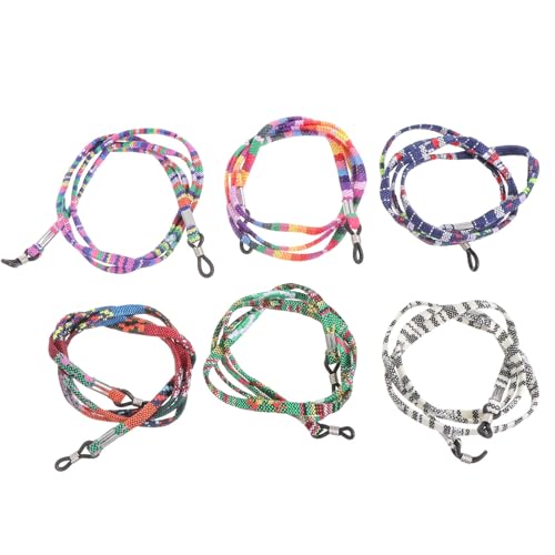 SEWOART Cuerda para Colgar Gafas de Sol Antideslizante 6 Unidades Multicolor Cadena Ligera para Gafas Deportivas Uso Diario Accesorio Ajustable para Adultos y Adecuado para
