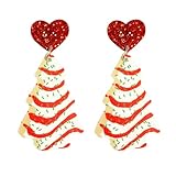 Earrings for Women Christmas Earring Christmas Tree Cake Earrings Xmas Jewelry Stocking Stuffers