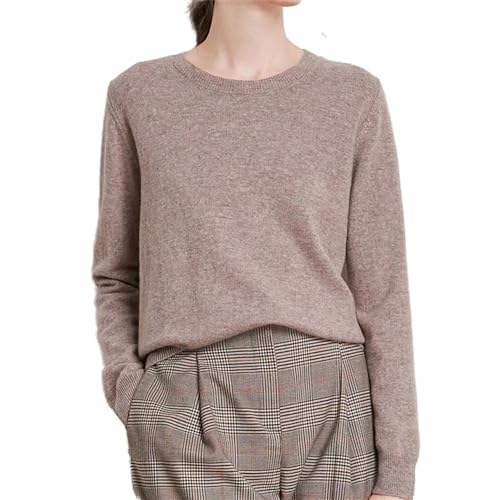 Women's Merino Wool Sweater O-Neck Slim Loose Long Sleeve Knitted Bottoming Shirt2