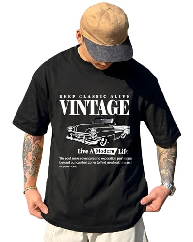 Image of AUSK Men's Half Sleeve Regular Tshirt, Graphic Print Round Neck Tshirt