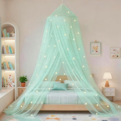 Eimilaly Stars Bed Canopy Glow in The Dark, Bed Canopy for G