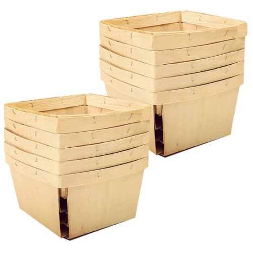 Happyyami 10pcs Basket Organizer Rustic Decorative Storage Baskets for Kitchen Desktop and Living Room Multi Functional for Fruits and Snacks Display