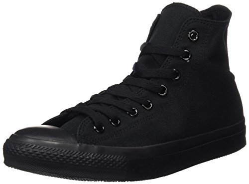 Converse Mens Chuck Taylor All Star High Top, 8.5 D(M) US, Black Monochrome