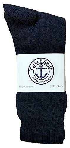 12 Pack of Yacht & Smith Big And Tall Mens Sport Crew Socks Wholesale Bulk (King Size) Socks, by SOCKS'NBULK3