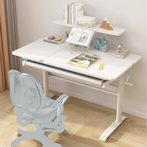 �I�t���R���s���[�^�[�f�X�N�A�蓮�N�����N�����~�f�X�N�A�������߉\�i24.4�`31.4�C���`�j�A�l�ԍH�w�Ɋ�Â������~���w�K���A�z�[���I�t�B�X�p�A�z���C�g - L140 x W60 x H62�`80cm