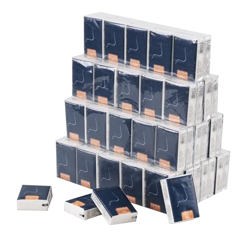 Mouchoirs de poche pour le voyage et les sorties en lot de 100 paquets