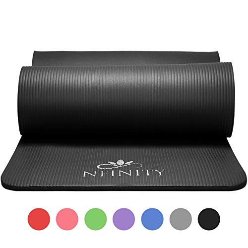 NBR-Yoga-Mat-Exercise-Fitness-foam-Extra-Thick-Non-Slip-Large-Padded-High-Density-for-Pilates-gymnastics-stretching-Workout-with-Free-Carry-Strap