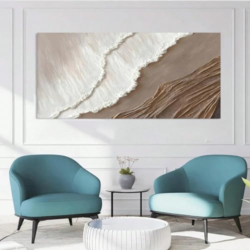 Toile d'art abstrait moderne de vagues océaniques pour salon et chambre