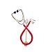 HYLH Stéthoscope Forme Broche Brillant Cristal Émail Broches Accessoires pour Médecin Infirmière Cadeaux Vêtements Pin Épingler Bijoux, Rouge