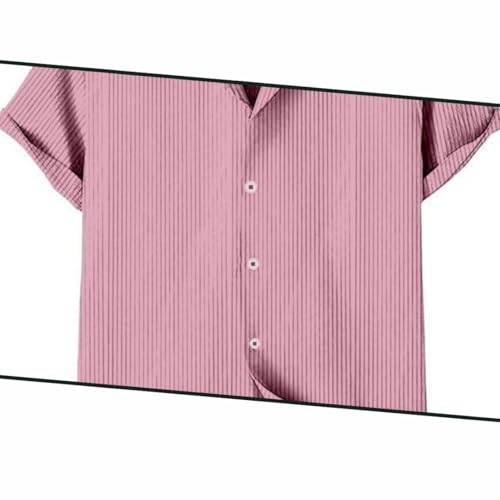 Image of MiraMichi Stylish Men's Regular Fit Half-Sleeve Corduroy Striped Casual Shirt - Perfect