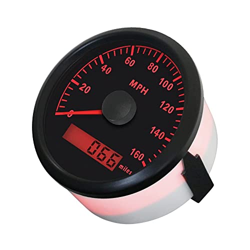 Image of ELING Universal MPH GPS Speedometer Odometer Kit 160MPH Speed Gauge for Car Motorcycle Tractor Truck with Backlight 85mm 12V 24V Replacement Speedo