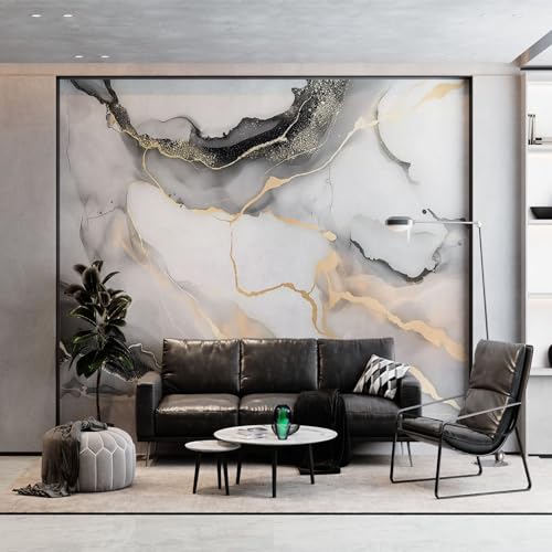 Papier peint mural effet 3D à rayures grises décoration de chambre 400 x 280 cm