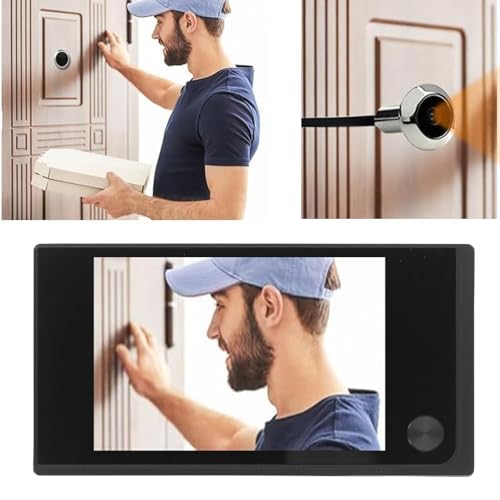LCD Digital Door Viewer, pantalla de 3.5 pulgadas, cámara de 1 MP, imagen clara, luz nocturna requerida, fácil instalación, visualización 24 horas, partes de reemplazo, elaborado con fineza miniatura 7