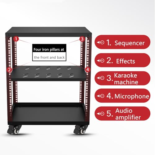 Support multimédia AV de salon avec meuble rack audio intégré - 7
