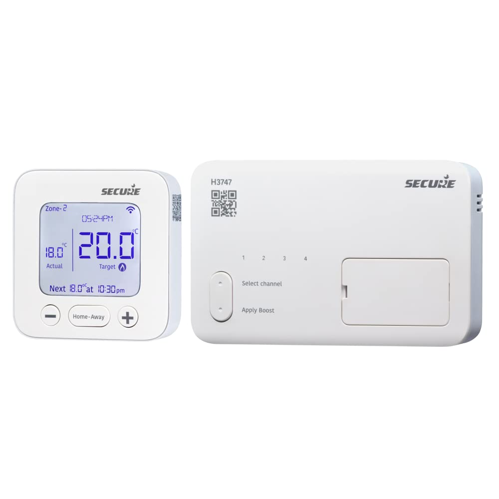 Secure Meters Horstmann H3747 4-kanałowy programowalny termostat pokojowy, bezpośredni zamiennik do programowania Bluetooth H37XL i H47XL z funkcją Smart WIFI, sterowana aplikacją