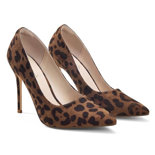 Image of Elisabet Tang High Heels, Womens Pointed Toe Slip on Stilettos Party Wedding Pumps Basic Shoes
