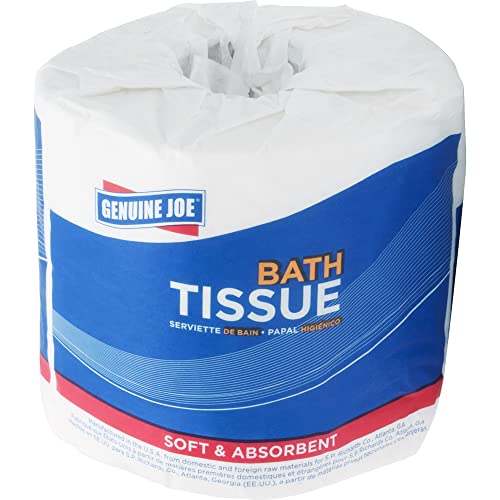 Image of Genuine Joe Standard Bath Tissue, 4 inch x 4 inch, 2-Ply, 550 Sheets /Roll, 80 Count