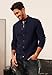 PJ PAUL JONES Men's Cardigan Sweaters Button Down Stand Collar Cardigans Casual Textured Knitted Sweater Navy Blue