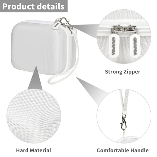 Image of Sticker Printer Case for Anycash /for ETIKEZ PM290C / for Nelko PM230 / for Memoking T02 / for Phomemo M02 / T02 / Q30S Mini Photo Printer. Holder for Label Maker, Thermal Paper, USB Cable, Box Only(White)