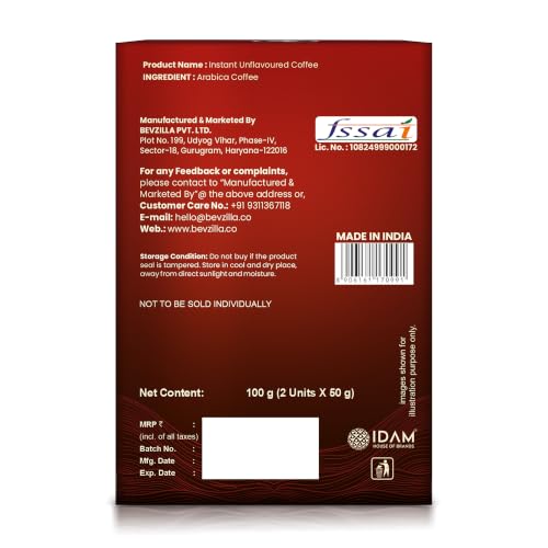 Image of Bevzilla 400 Grams (50 Gm X 8 Bags) Premium Classic Strong Coffee Powder | Make 50 Cups| Best for Espresso, Latte & Cappucino| Enjoy Hot & Cold Coffee