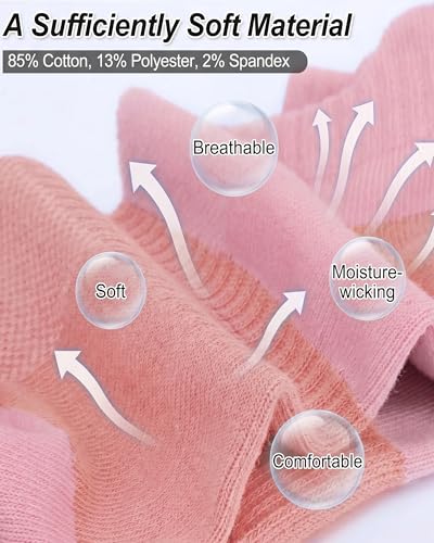Image of 6 Pairs Ankle Socks for Women - Lightweight Low Cut No Show Casual Cotton Socks Breathable