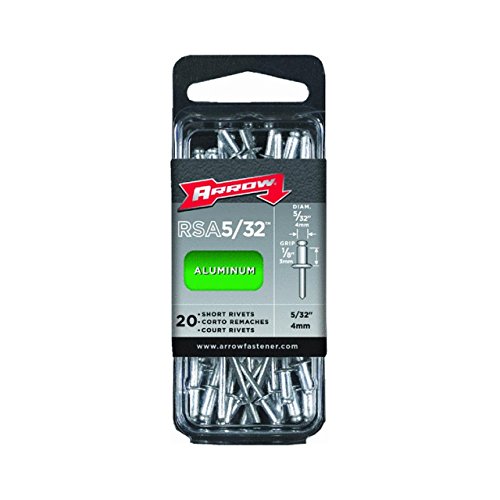 Arrow Fastener RSA5/32 Short Aluminum 5/32-Inch Rivets, 20-Pack
