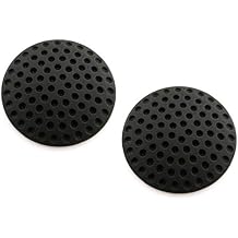 HJ Garden 2PCS Black Wall Protectors Door Handle Bumpers Buffer Guard Doorknob Rubber Self Adhesive Silencer Crash Pad for Home Office Doorstop Door Stopper