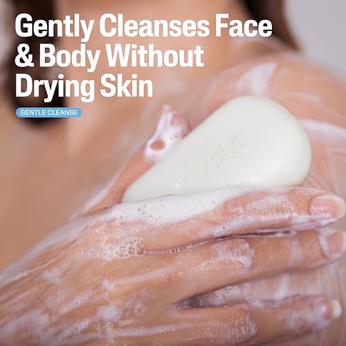 CETAPHIL Gentle Cleansing Bar, 4.5 oz Bar (Pack of 3), Nourishing Cleansing Bar For Dry, Sensitive Skin, Non-Comedogenic, Non-Irritating For Sensitive Skin