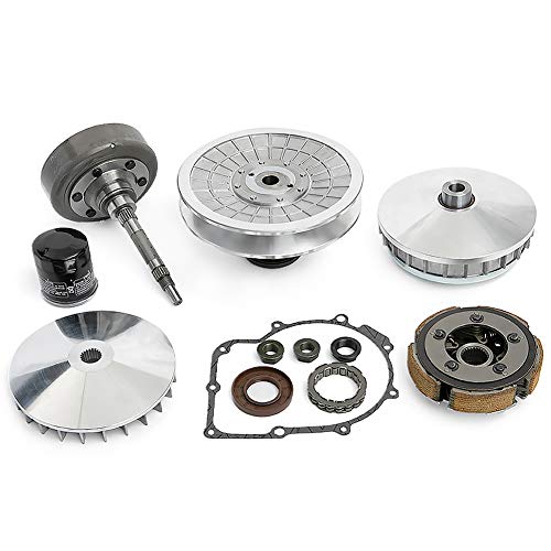 SFriding Clutch Kit for Hisun 500 700 All Models, for Massimo, for Supermach and More ATV UTV 500cc 700cc, Primary Clutch/Secondary Clutch/Cover Housing/Shoe Carrier/Bearing/Gasket/Nuts/Seal/Filter