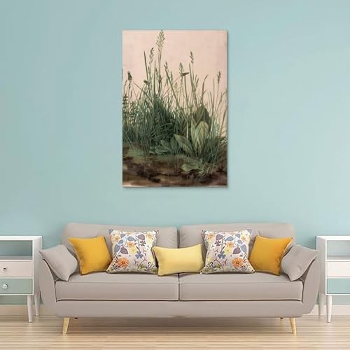 La Grande Pièce de Gazon affiche nature herbe impression sur toile vintage estampe murale déco - 2