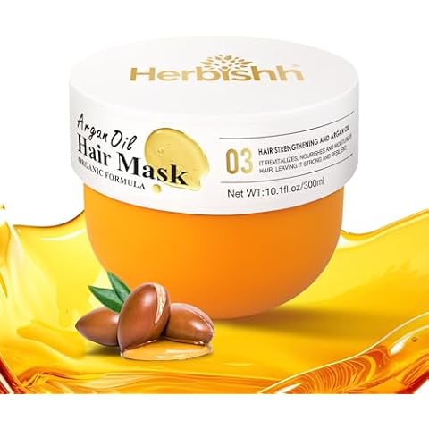 Herbishh Argan Oil Hair Mask for Dry Hair Cover
