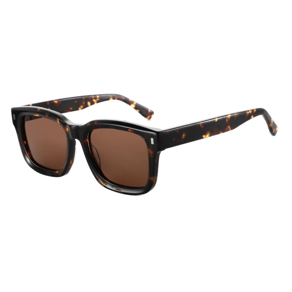 Gafas de sol polarizadas de acetato de última tendencia, con diseño de patchwork.