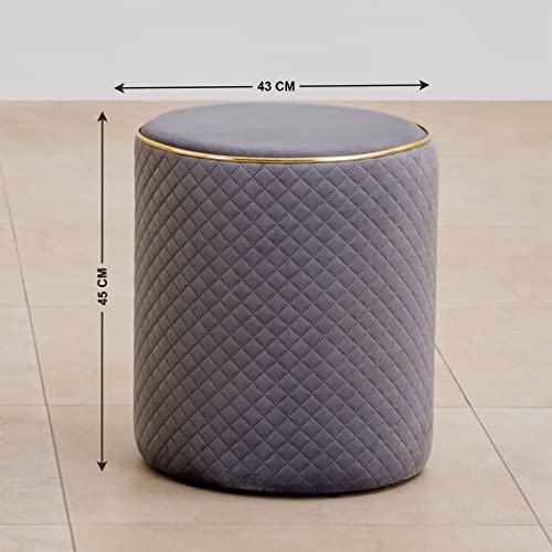 Image of Home Centre Murphy Ottoman Stool - Teal
