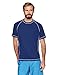 Amazon Essentials Men's Slim-Fit Short-Sleeve Quick-Dry UPF 50 Swim Tee, Navy, Large