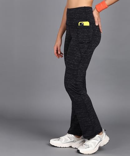 Image of Rock Paper Scissors Premium Flare Gym Pants High-Waisted, Sweat-Wicking, Athletic Fit Wide Leg Gym Tights for Working Out, Pilates,Yoga, Fitness & Training