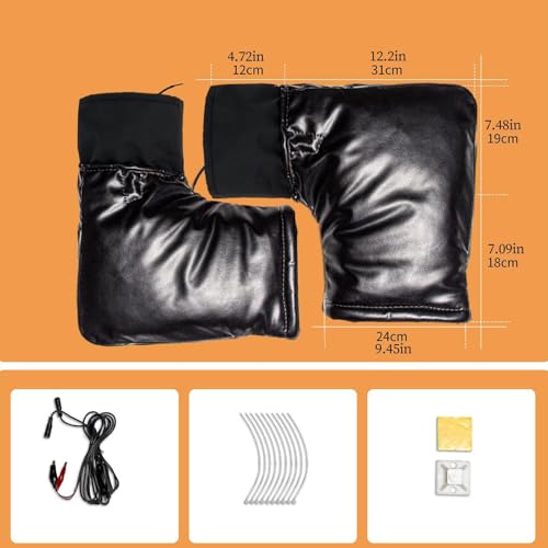 Mitaines de guidon imperméables et chauffantes pour quad et vélo