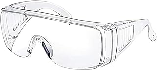 Clear Safety Glasses, Splash Proof Goggles with Anti Fog, Lab Protective Goggles, Lightweight Protective Eyewear Over Glasses Impact Scratch Resistant