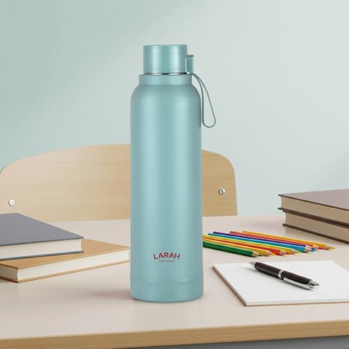 Image of Larah by Borosil 700 ml Orbit Mint Stainless Steel Water Bottle | Made in India Pu Insulated Thermoware | Leakproof, BPA Free| Bottle for Office, School, College & Gym, Daily Use | 1 Year Warranty