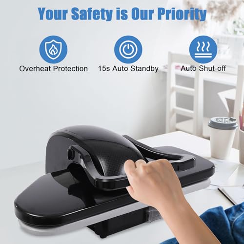 image for Josbuynls Intelligent Steam Press, 1600W Digital Steam Press with 5 Fa