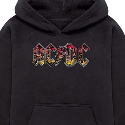 HYBRID APPAREL - ACDC - Poster Texture - Toddler And Youth Pullover Hooded Fleece Sweatshirt - Size Large Black3