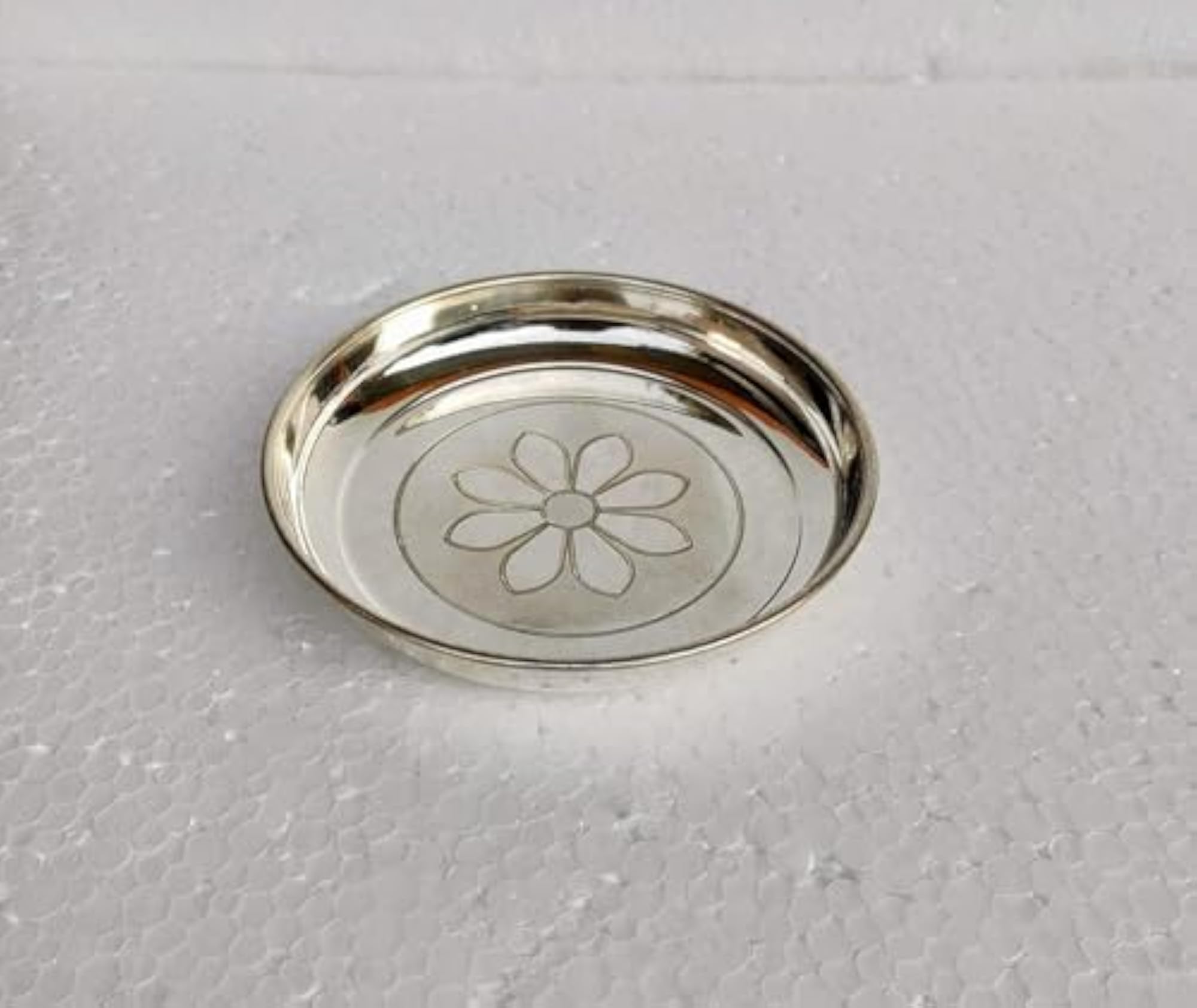 German Silver Plated Decorative Plate for Pooja