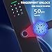 Swokely Smart Lock WiFi Keyless Entry Door Lock TY APP, Fingerprint, Password, Card, Mechanical Key Unlocking Methods Door Lock for 35-60mm Thickness Office Home Bedroom Door